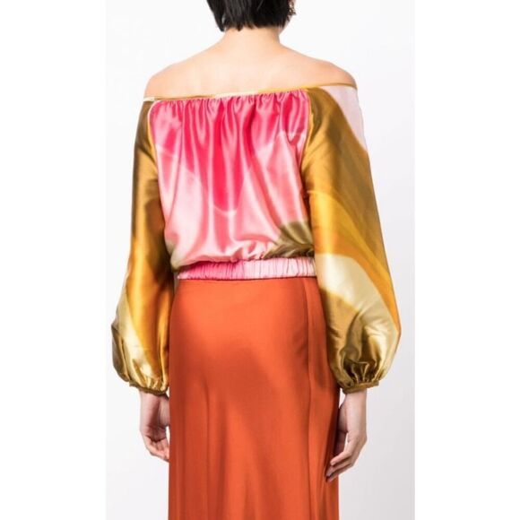 Silvia Tcherassi Dariella off-shoulder blouse NWT Size Large - Picture 4 of 10